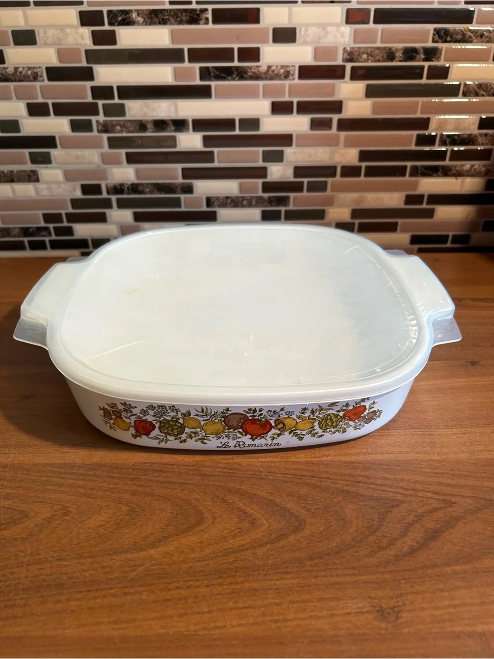 Vintage Corningware Spice of Life 2.5 Quart Casserole Dish with Lid -A10-B